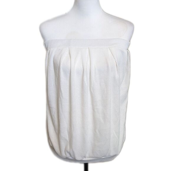SHEIN strapless waffle knit white top NWT, size M - Picture 1 of 8